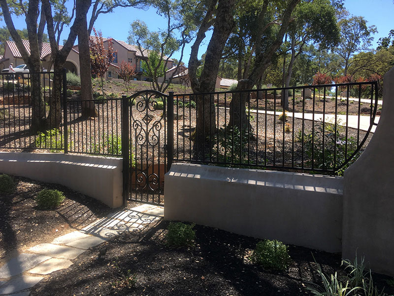 Iron Fence Gate Construction Iron gate with fence with gate built for residential property