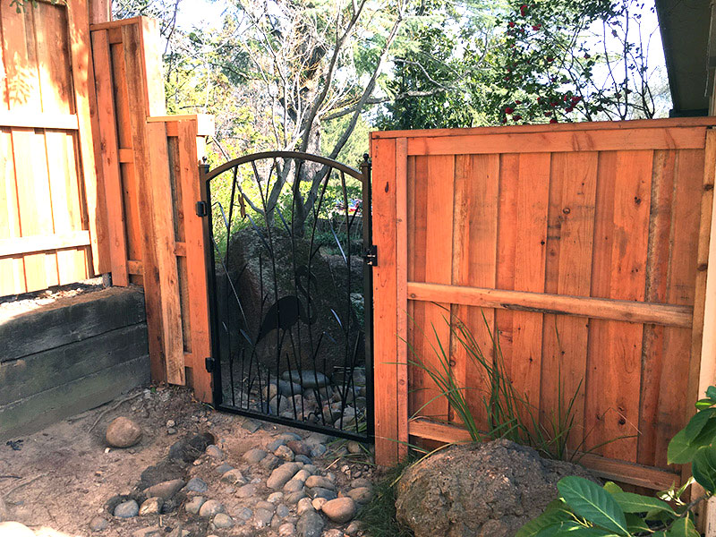 Iron Fence Gate Construction Iron gate with fence built for residential property