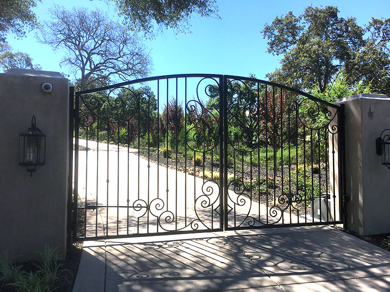 Iron Fence Gate Construction Iron gate with fence with gate built for residential property