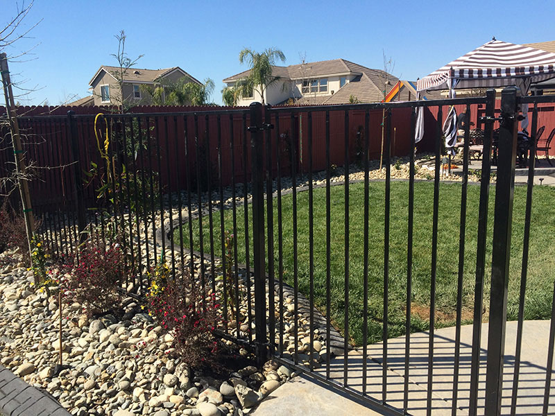 Iron Fence Gate Construction Iron fence built for residential property