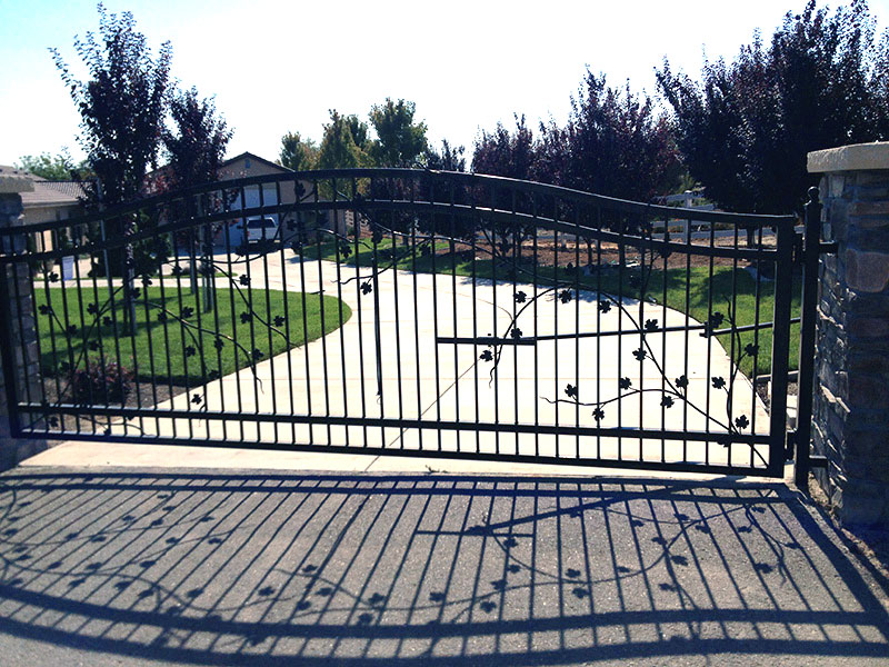 Iron Fence Gate Construction Iron gate with fence with gate built for residential property