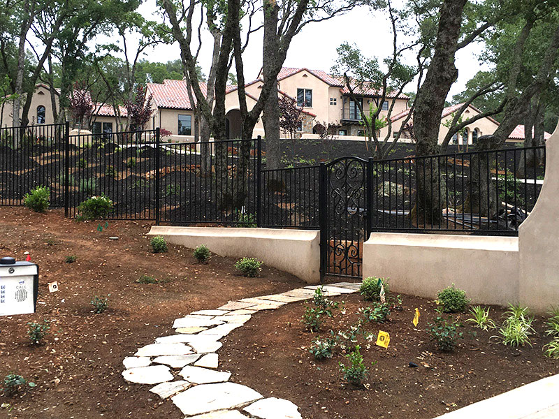 Iron Fence Gate Construction Iron gate with fence with gate built for residential property
