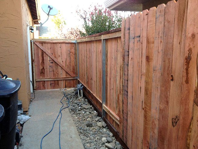Wood fence built for residential property